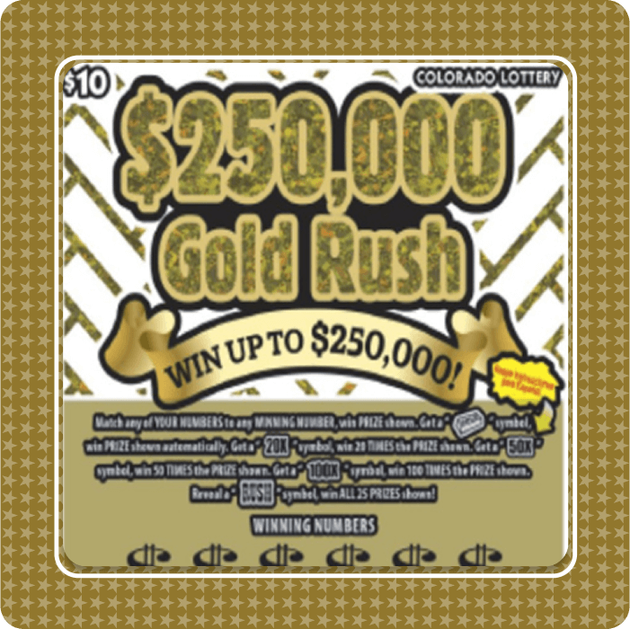 $250,000 Gold Rush scratch-off ticket