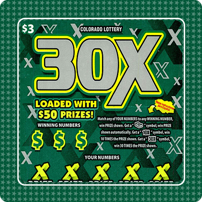 30X scratch-off ticket