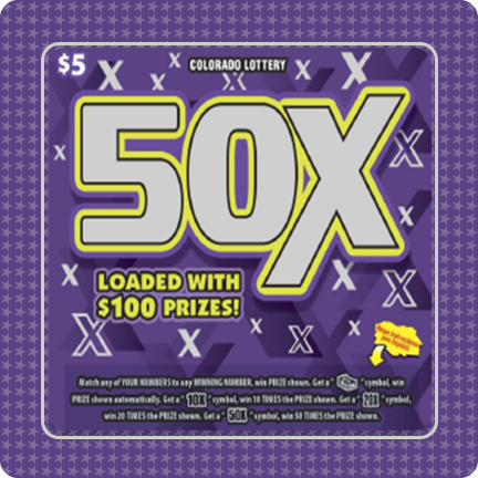 50X scratch-off ticket