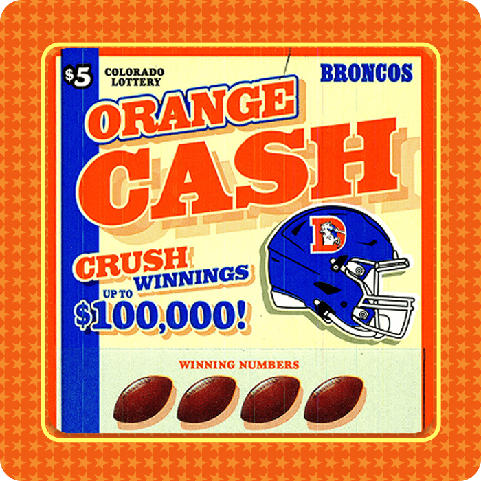 Orange Cash scratch-off ticket