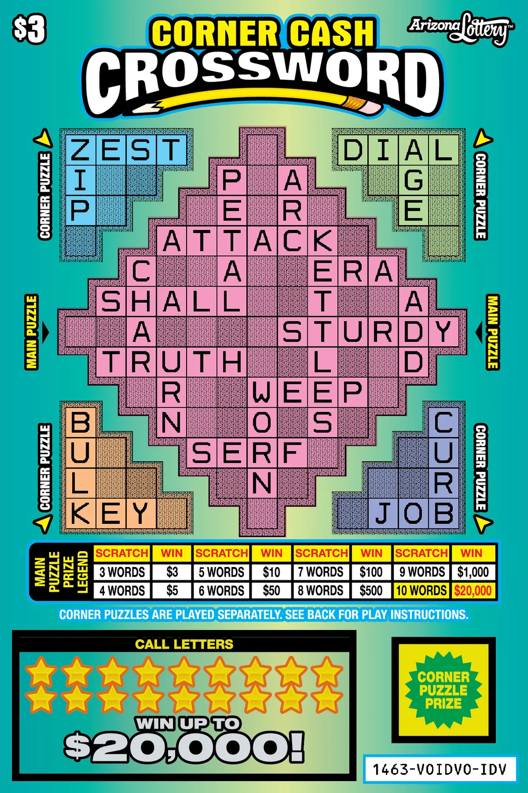 Corner Cash Crossword #1463