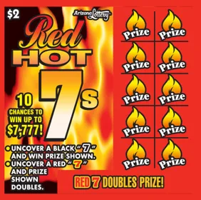 Red Hot 7s scratch-off ticket