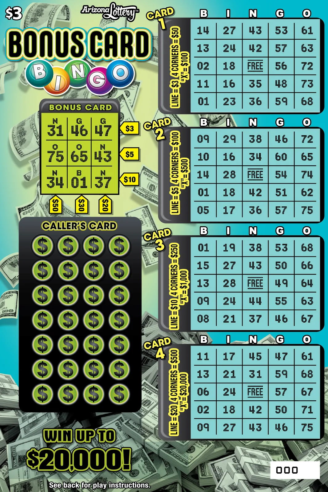 Bonus Card Bingo #1517