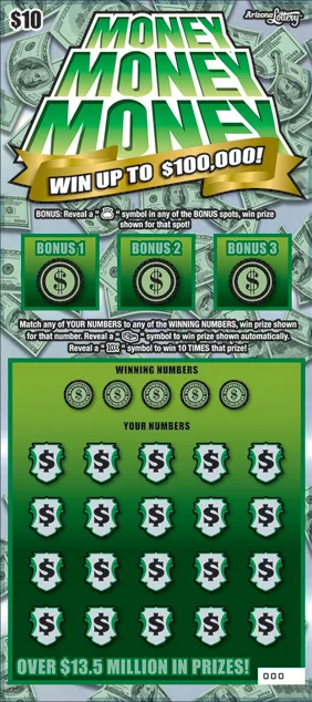 Money Money Money scratch-off ticket