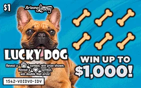 Lucky Dog scratch-off ticket
