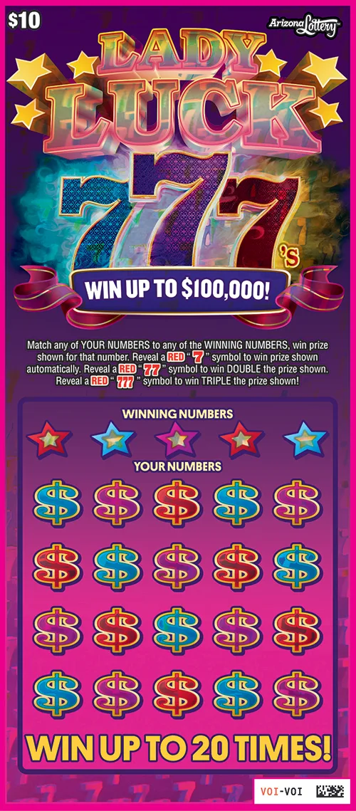 Triple Red 7's #1543 Arizona scratch-off ticket