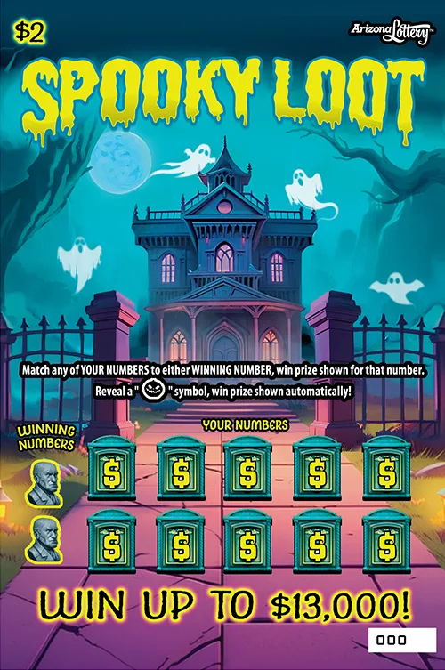 Spooky Loot #1547 Arizona scratch-off ticket