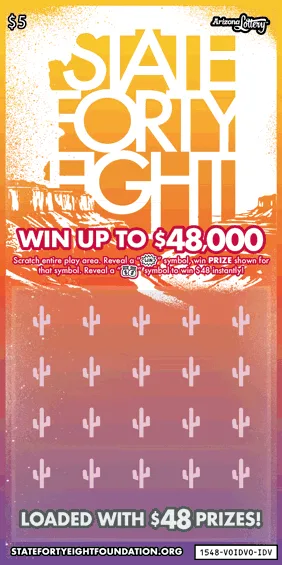 State Forty Eight scratch-off ticket
