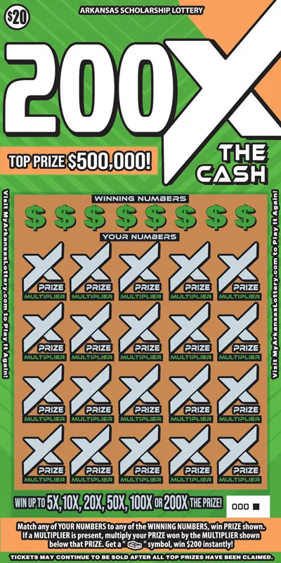 200X the Cash Arkansas scratch-off ticket