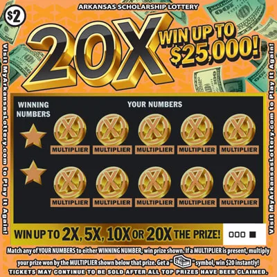20X Arkansas scratch-off ticket