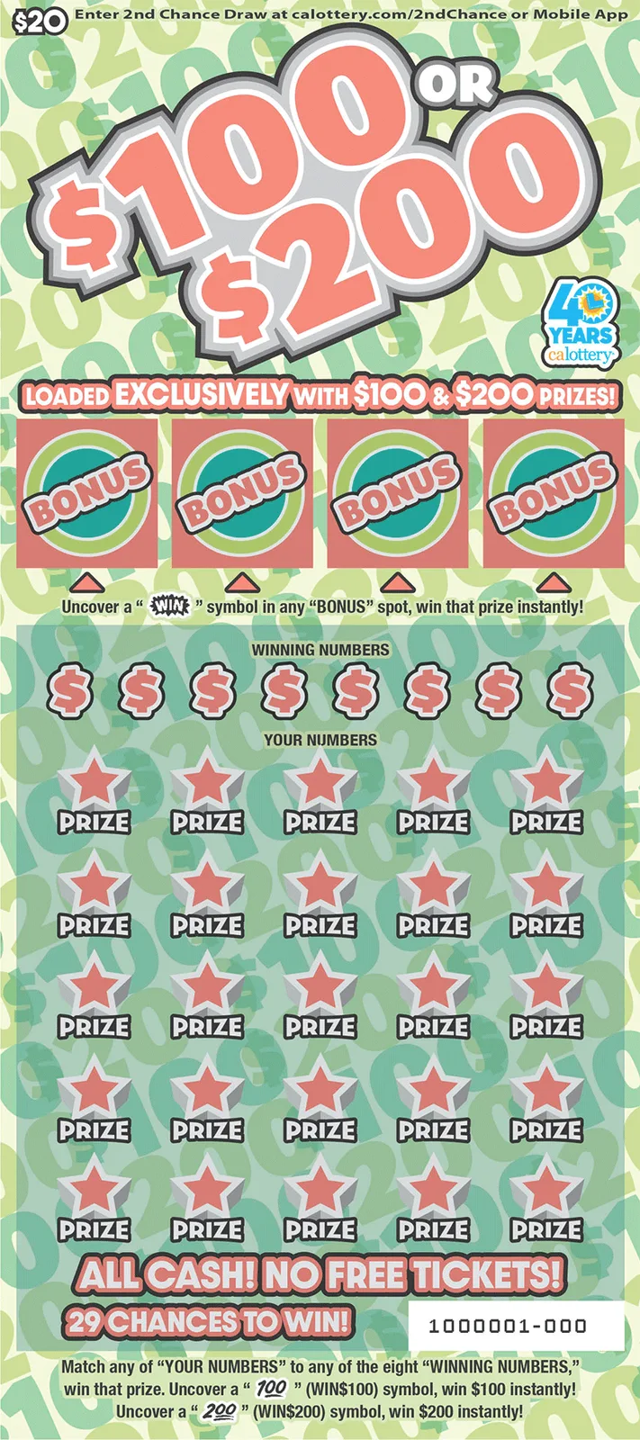 $100 or $200