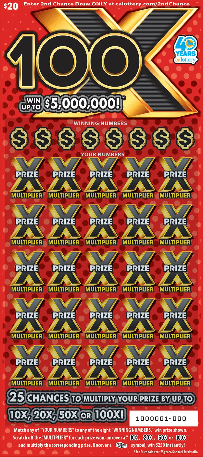 100X