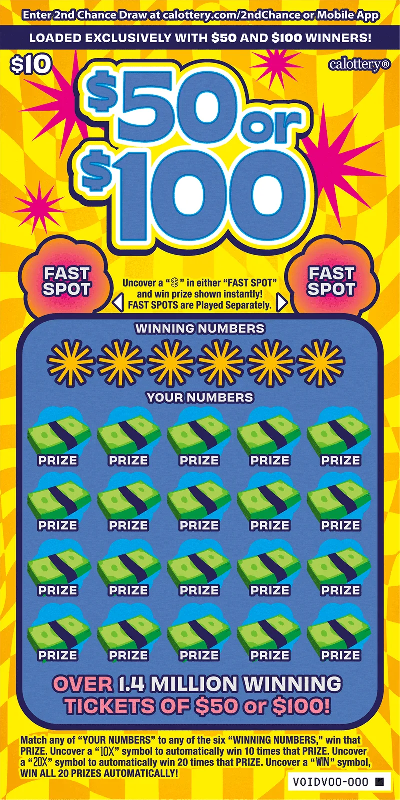 $50 or $100