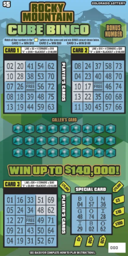 Rocky Mountain Cube Bingo