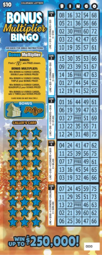 BONUS Multiplier BINGO