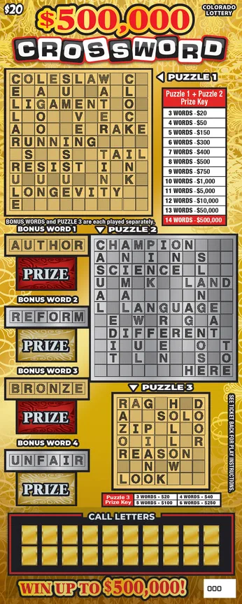 $500,000 Crossword