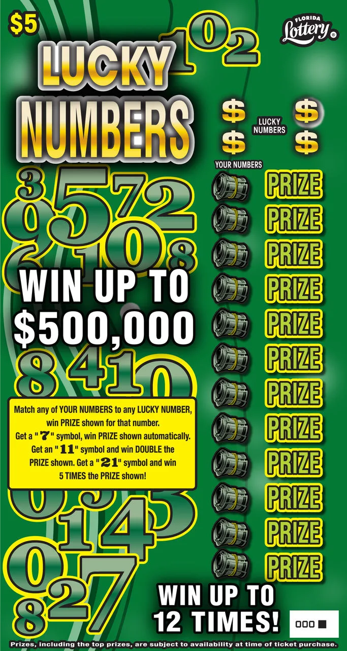 LUCKY NUMBERS Florida scratch-off ticket