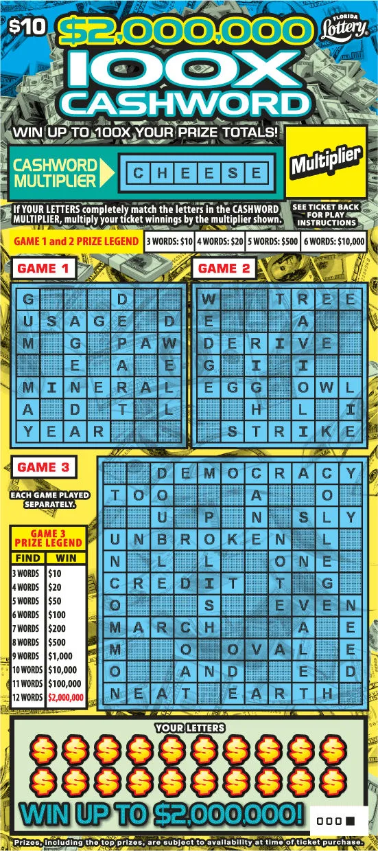 $2,000,000 100X Cashword