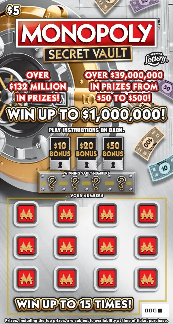 $5 MONOPOLY&trade; SECRET VAULT