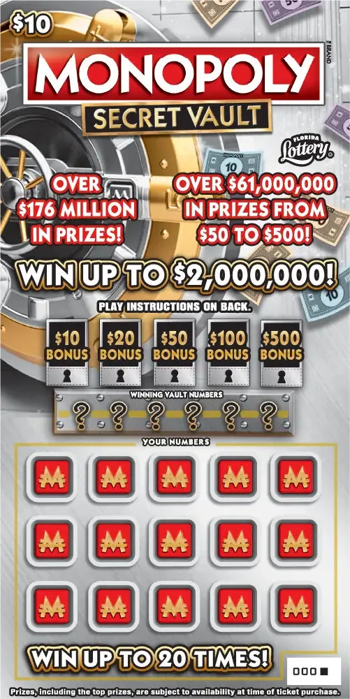 $10 MONOPOLY&trade; SECRET VAULT