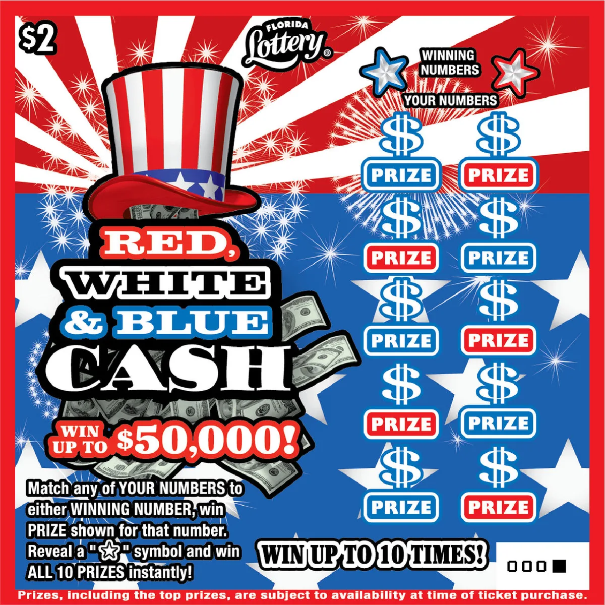RED, WHITE & BLUE CASH