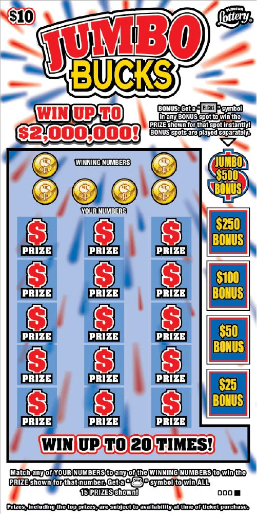 JUMBO BUCKS Florida scratch-off ticket