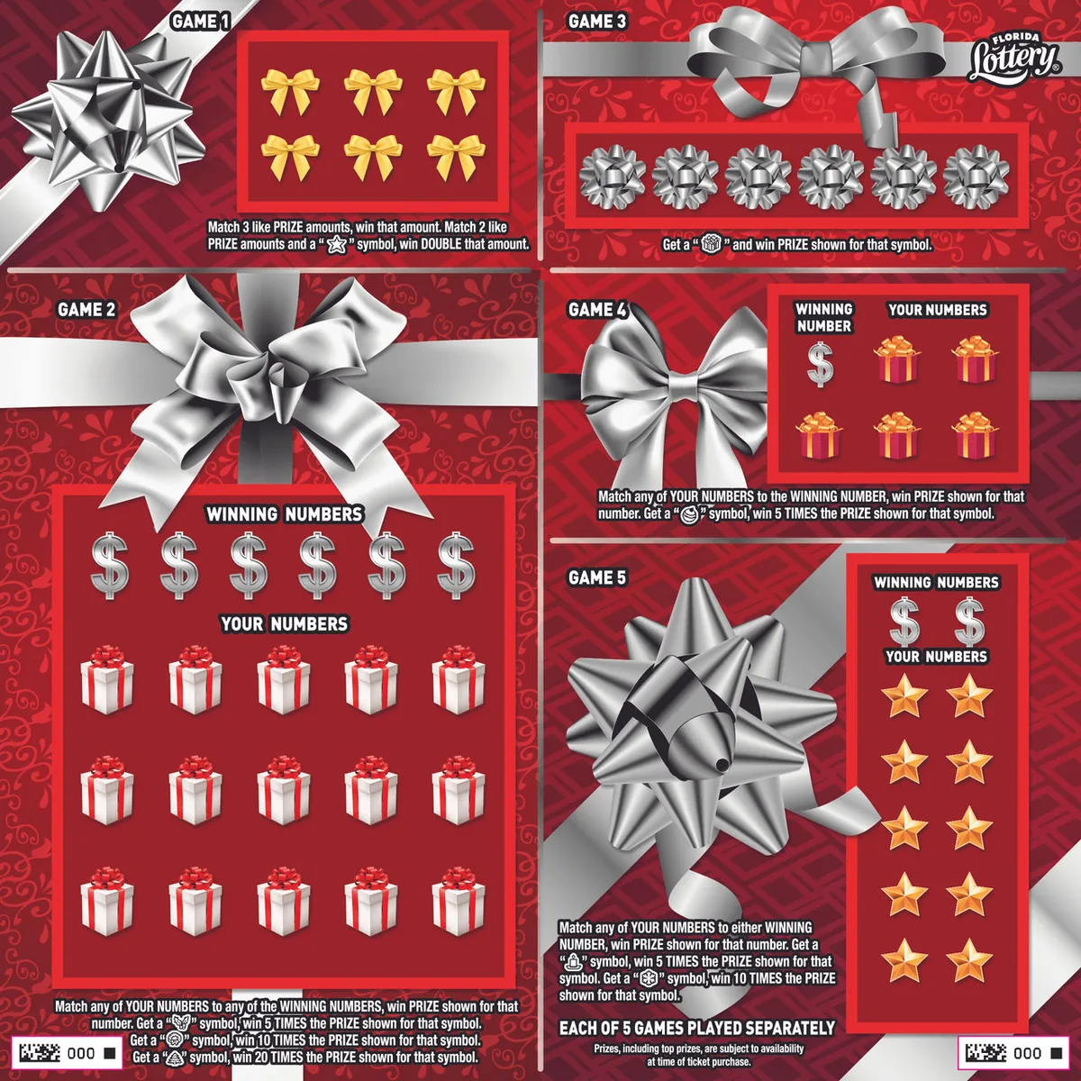 THE PERFECT GIFT Florida scratch-off ticket
