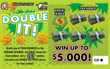 DOUBLE IT! Georgia scratch-off ticket