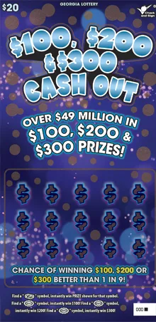 $100, $200 & $300 CASH OUT