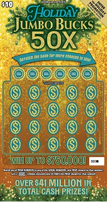 HOLIDAY JUMBO BUCKS 50X