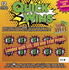 QUICK WINS Georgia scratch-off ticket