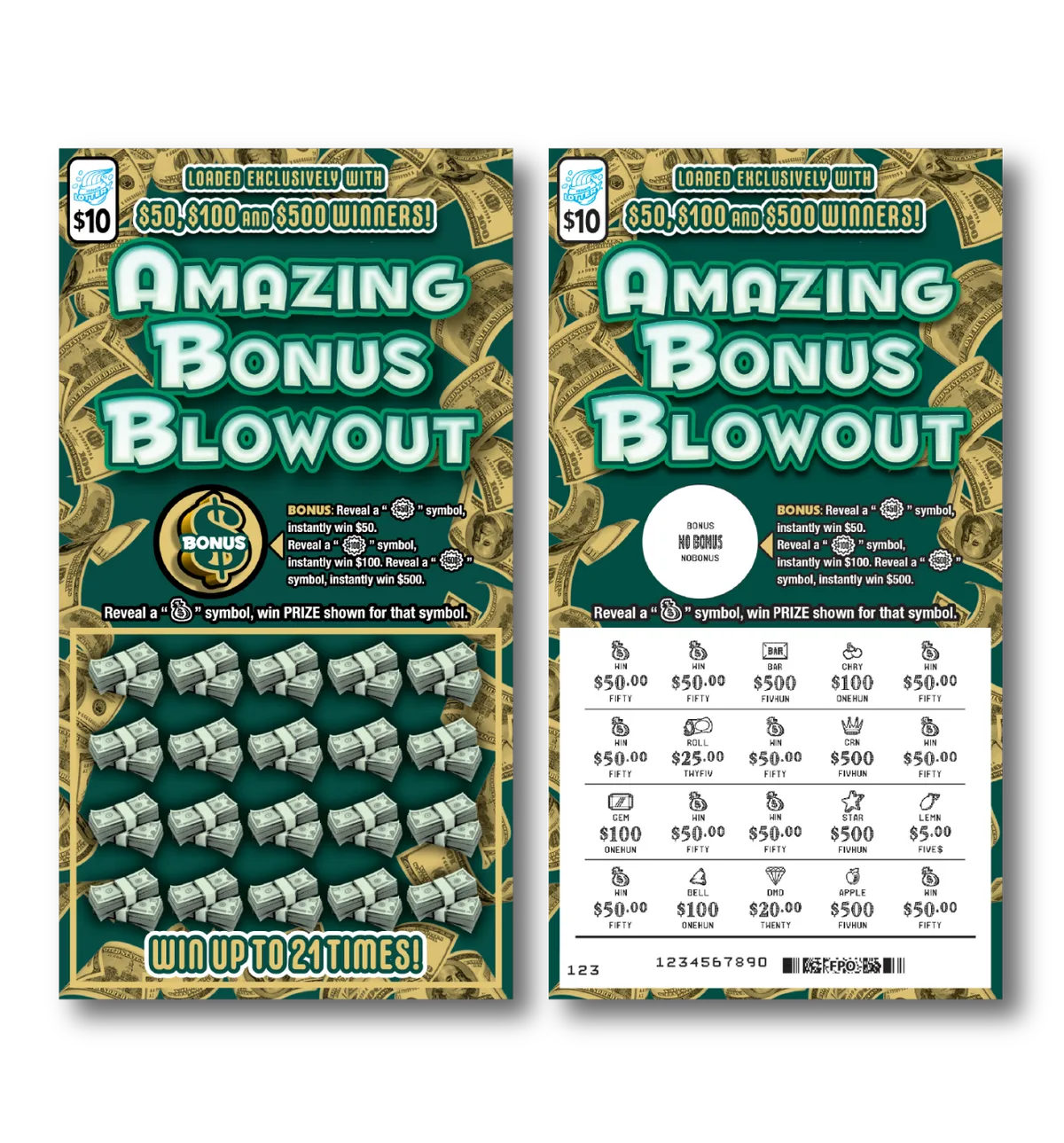 Amazing Bonus Blowout Illinois scratch-off ticket