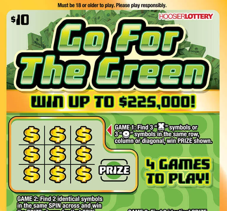 GO FOR THE GREEN Indiana scratch-off ticket