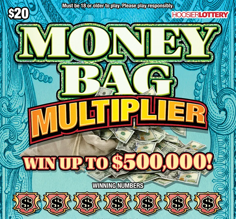 MONEY BAG MULTIPLIER Indiana scratch-off ticket