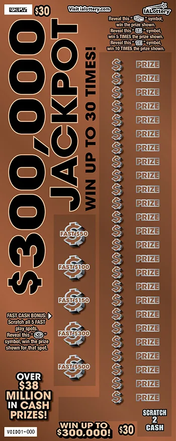 $300,000 JACKPOT