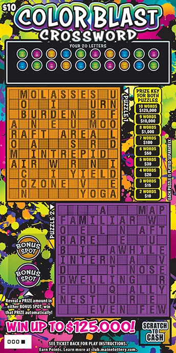 COLOR BLAST CROSSWORD