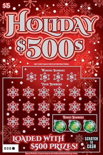 HOLIDAY $500s Maine scratch-off ticket