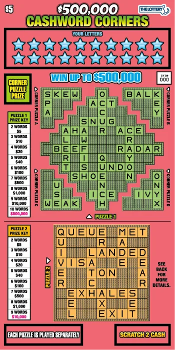 $500,000 Cashword Corners 2023