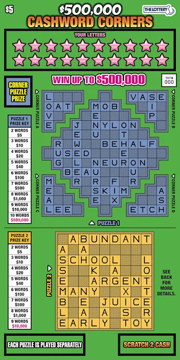 $500,000 Cashword Corners