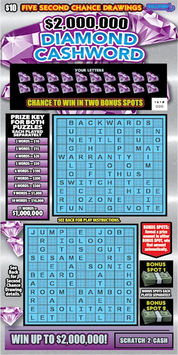 $2,000,000 Diamond Cashword