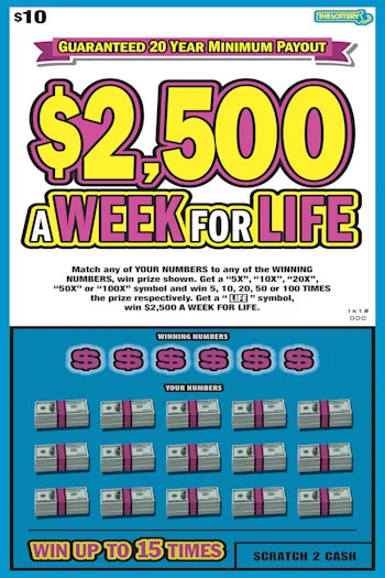 $2,500 A Week for Life