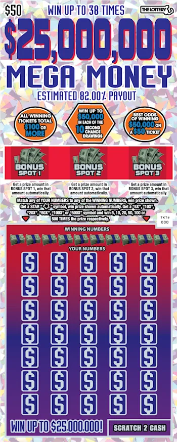 $25,000,000 Mega Money
