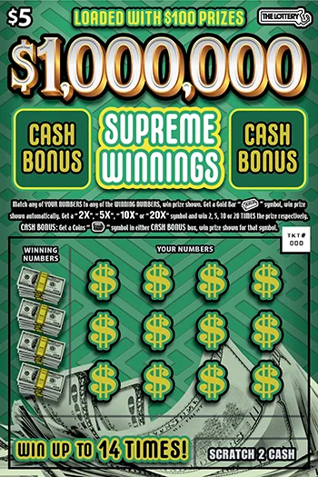 $1,000,000 Supreme Winnings