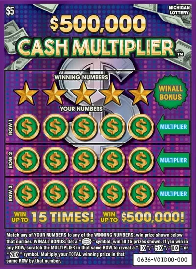 $500,000 Cash Multiplier Michigan scratch-off ticket