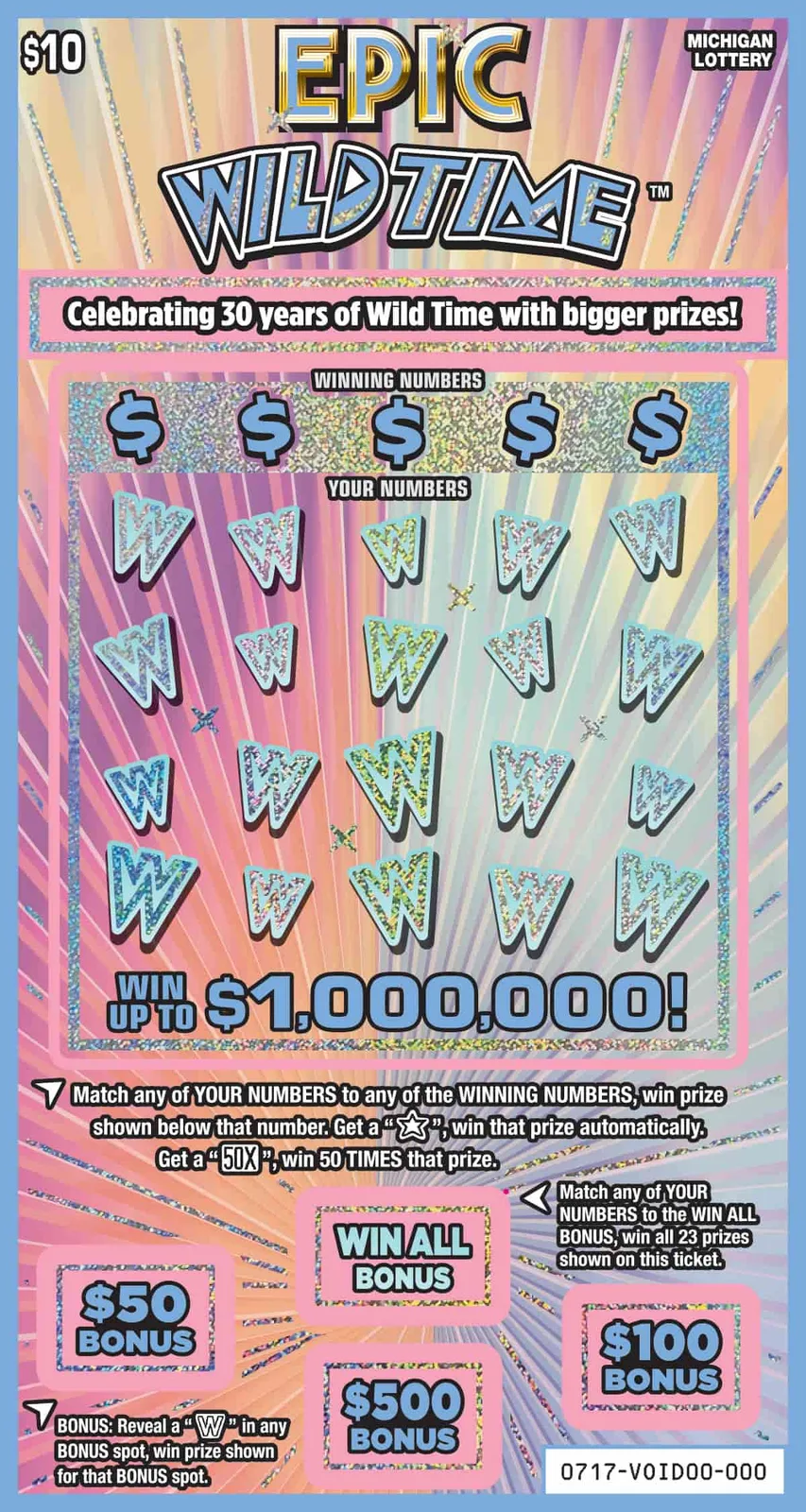 Epic Wild Time Scratch-Off Odds & Remaining Prizes (Michigan) | Lottery ...