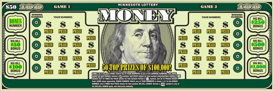 MONEY Minnesota scratch-off ticket