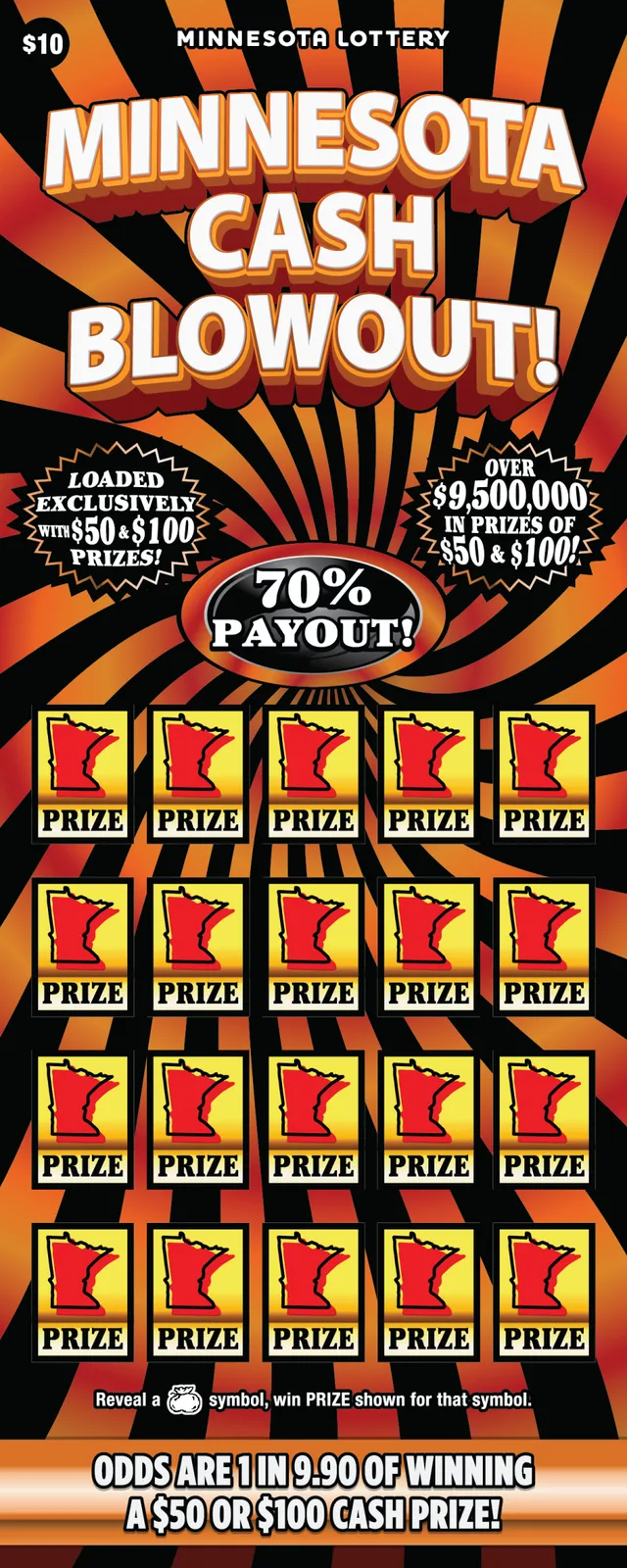 MINNESOTA CASH BLOWOUT Minnesota scratch-off ticket