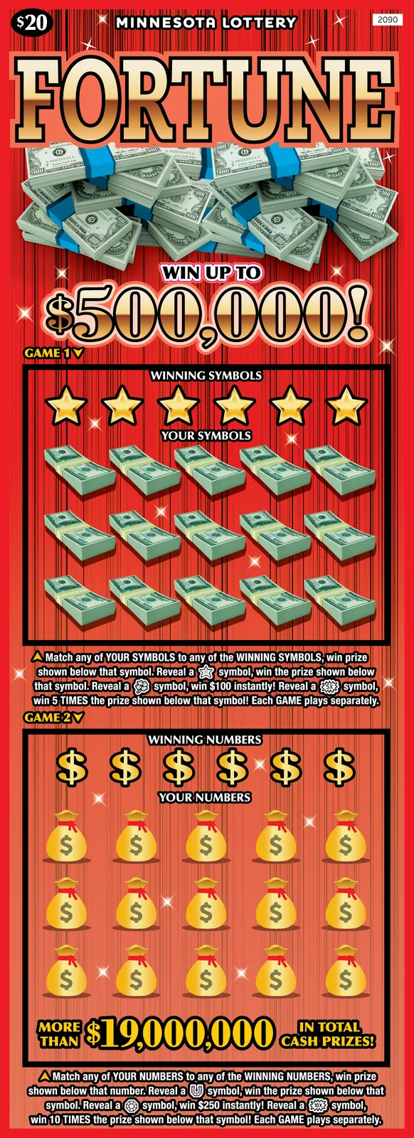 FORTUNE Minnesota scratch-off ticket