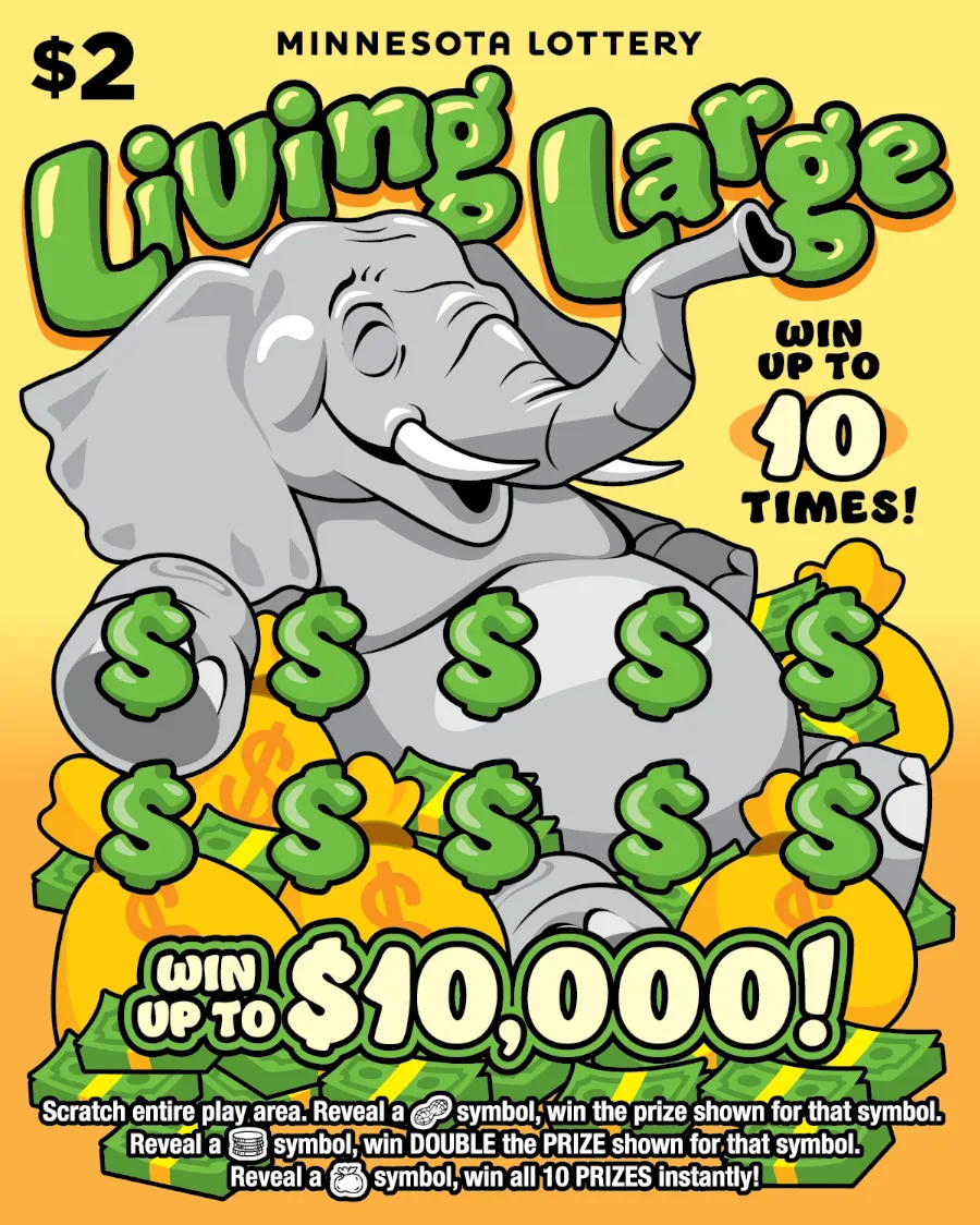 LIVING LARGE Minnesota scratch-off ticket