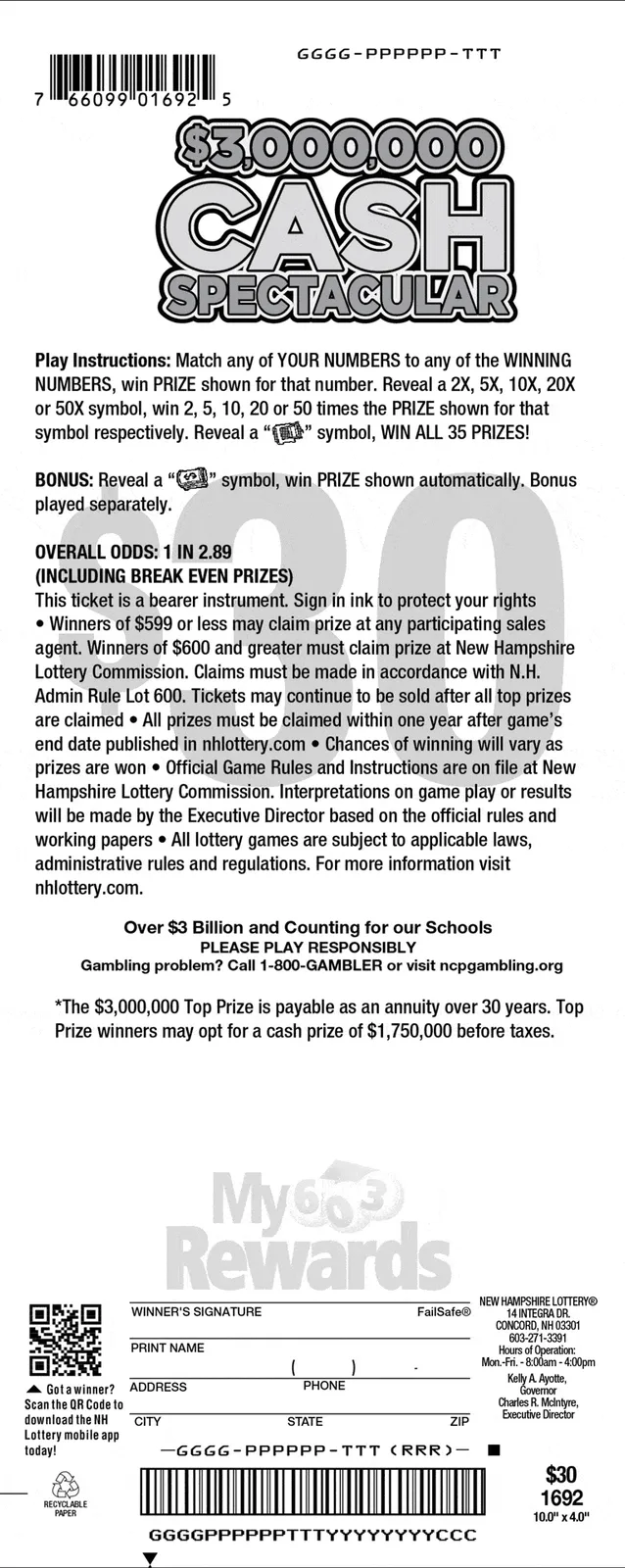 $3,000,000 Cash Spectacular
